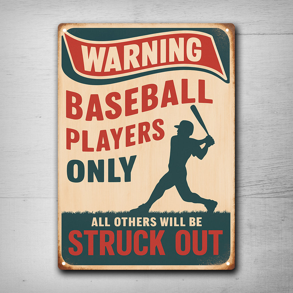 Baseball Room Decor Sign for Boys Cool Baseball Gifts for Kids 8-12 Bedroom Wall Art Sports Decorations and Accessories Metal Sign 7