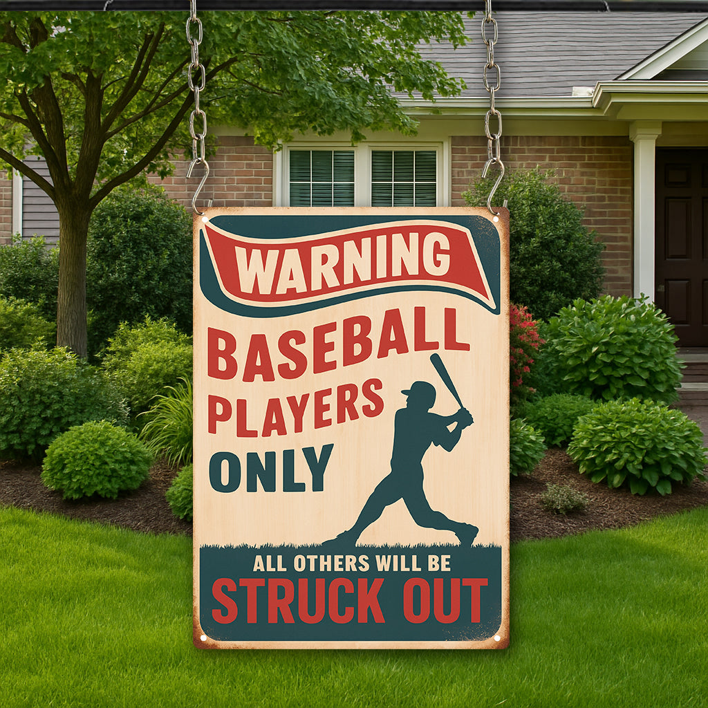 Baseball Room Decor Sign for Boys Cool Baseball Gifts for Kids 8-12 Bedroom Wall Art Sports Decorations and Accessories Metal Sign 8