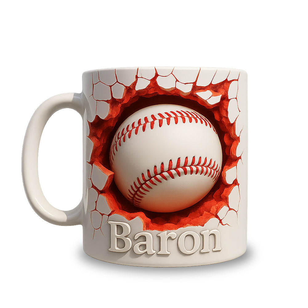Personalized Baseball Coffee Mug Custom Name Sports Cup 11oz 15oz Perfect Baseball Gift