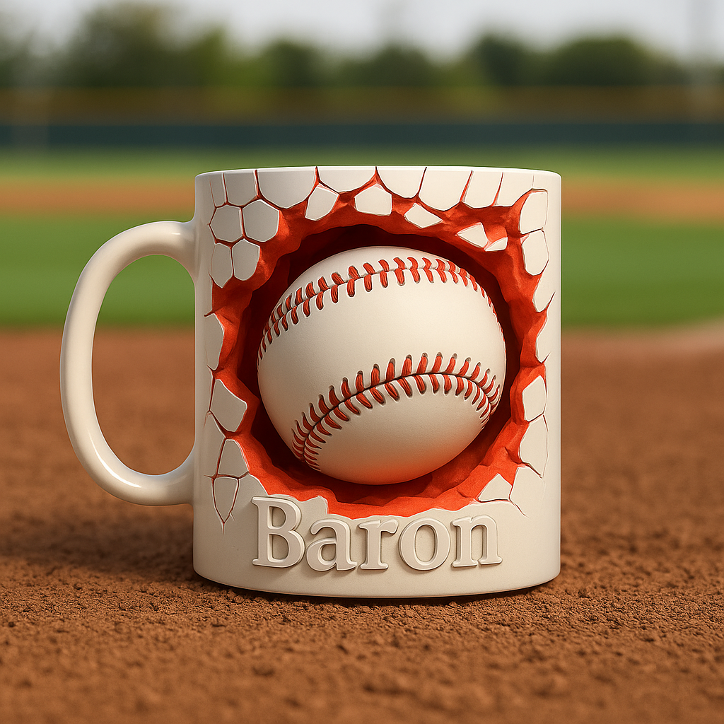 Personalized Baseball Coffee Mug Custom Name Sports Cup 11oz 15oz Perfect Baseball Gift 3