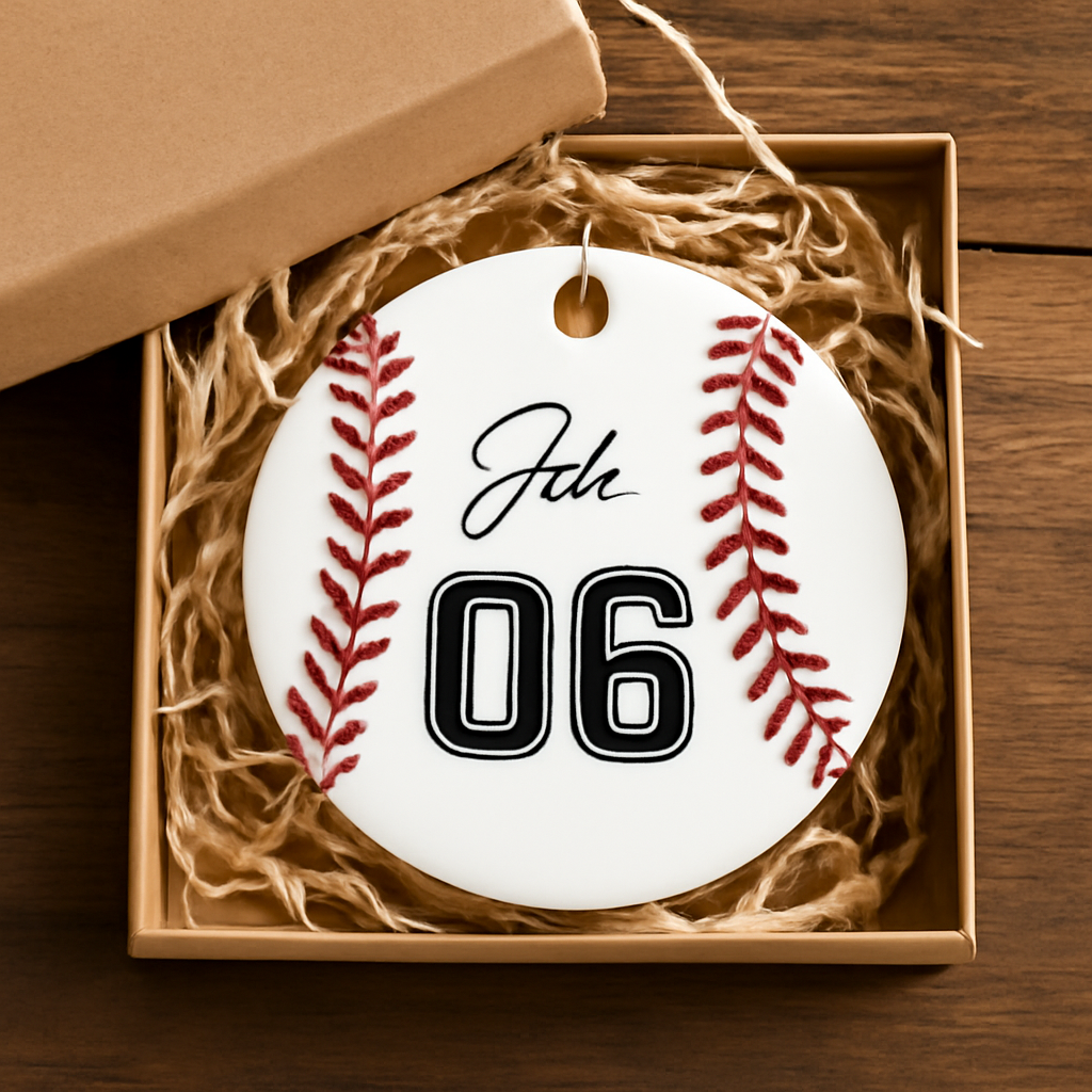 Personalized Baseball Playing Acrylic Ornament Gift For Baseball Lovers 4