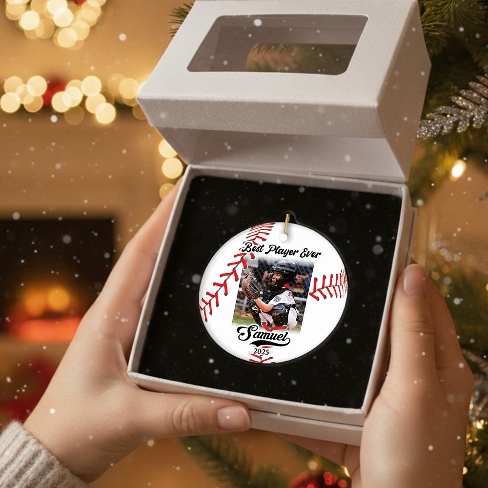 Baseball Personalized Picture Photo Upload Team Player Coach Gift Acrylic Ornament - OR36 3
