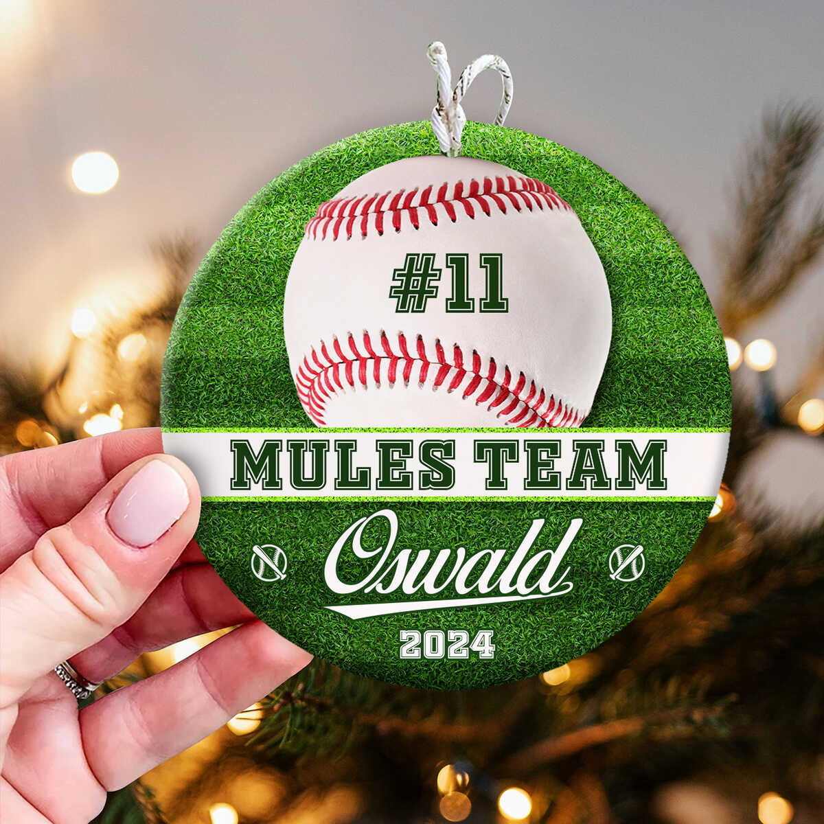 Personalized Baseball Christmas Gift for Men Sports Gift for Him Baseball Player Acrylic Ornament - OR44 5
