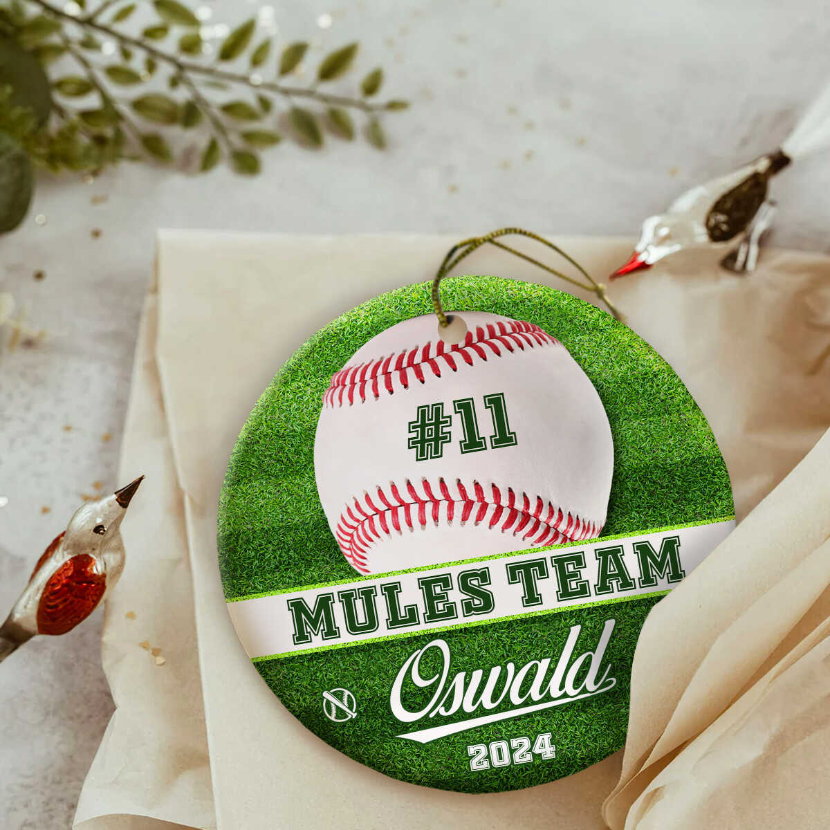 Personalized Baseball Christmas Gift for Men Sports Gift for Him Baseball Player Acrylic Ornament - OR44 4