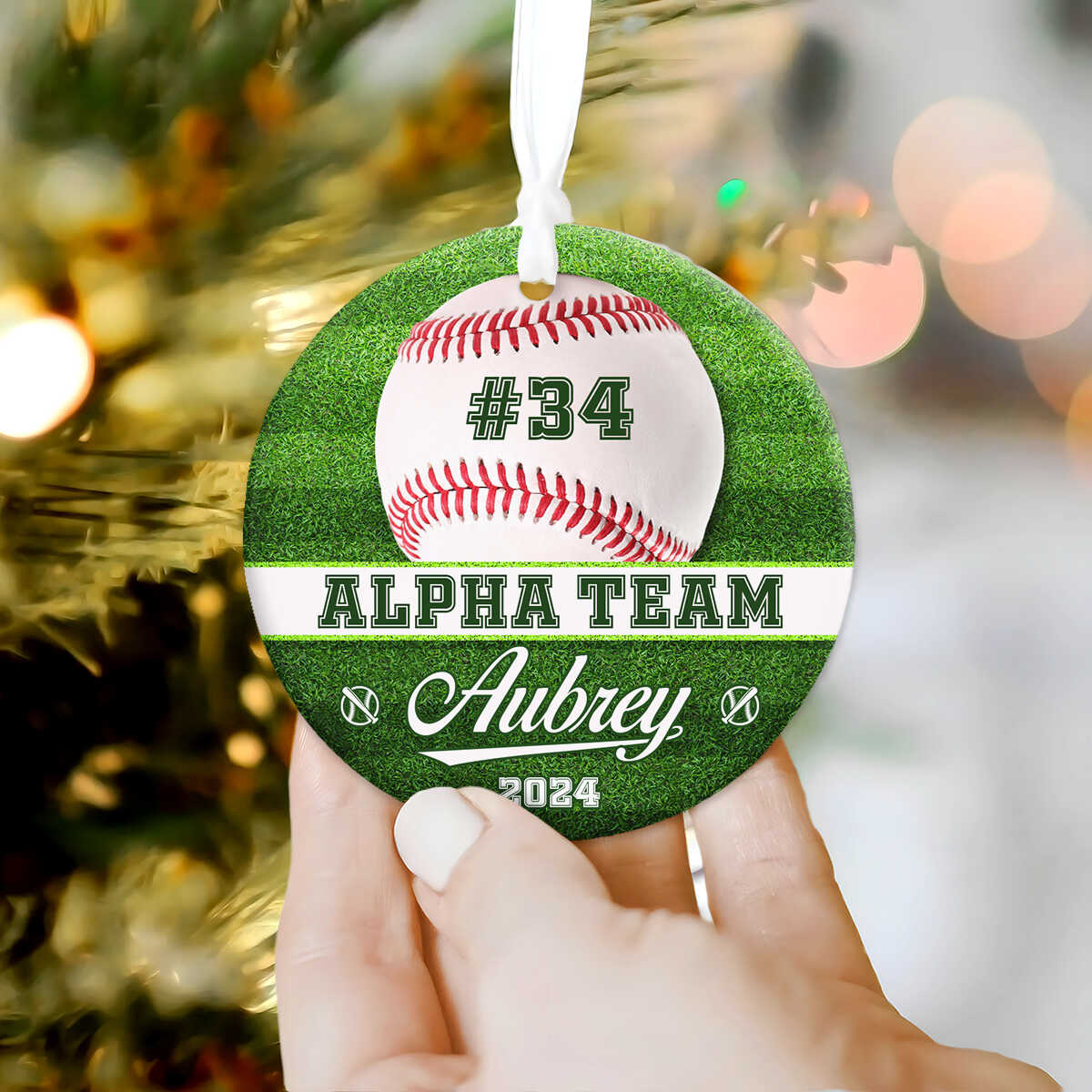 Personalized Baseball Christmas Gift for Men Sports Gift for Him Baseball Player Acrylic Ornament - OR44 3