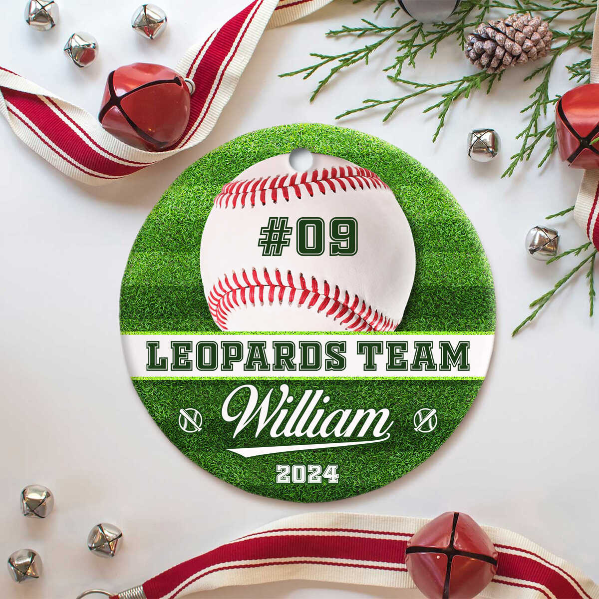 Personalized Baseball Christmas Gift for Men Sports Gift for Him Baseball Player Acrylic Ornament - OR44