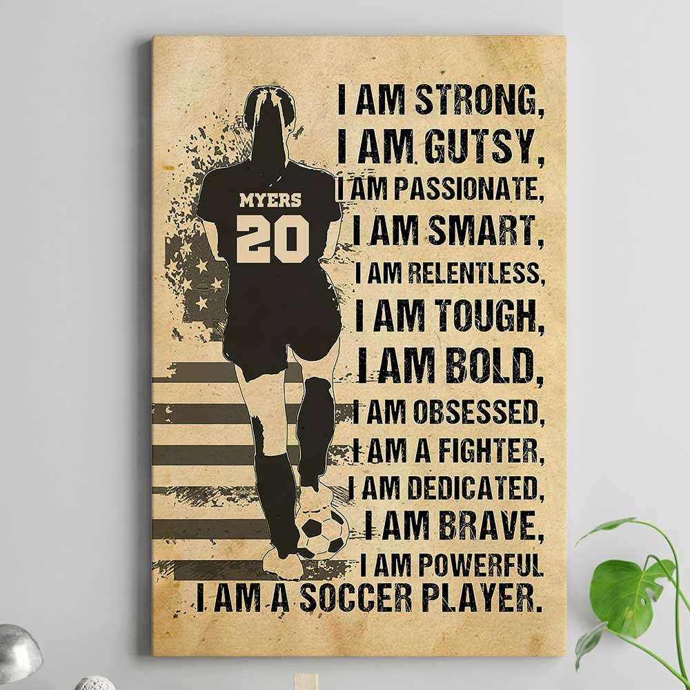Soccer Lessons custom name & number Canvas Prints
