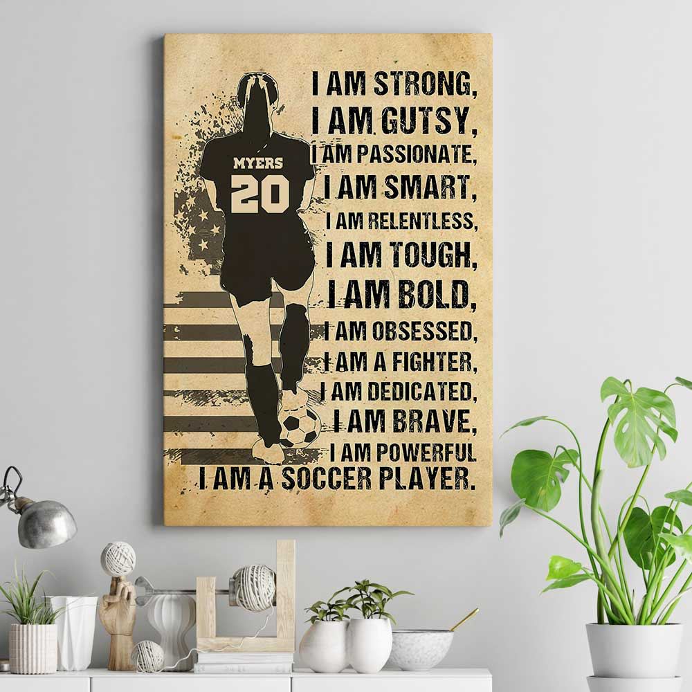 Soccer Lessons custom name & number Canvas Prints 4