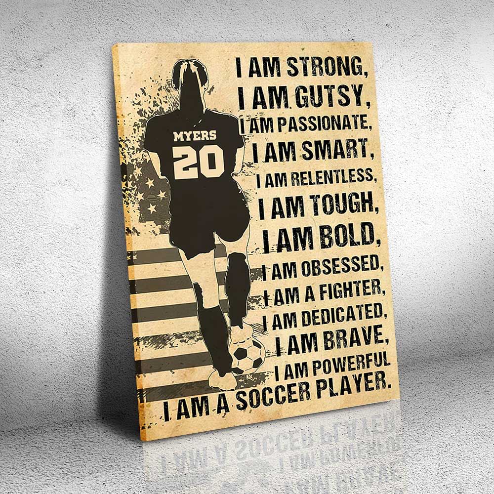 Soccer Lessons custom name & number Canvas Prints 3