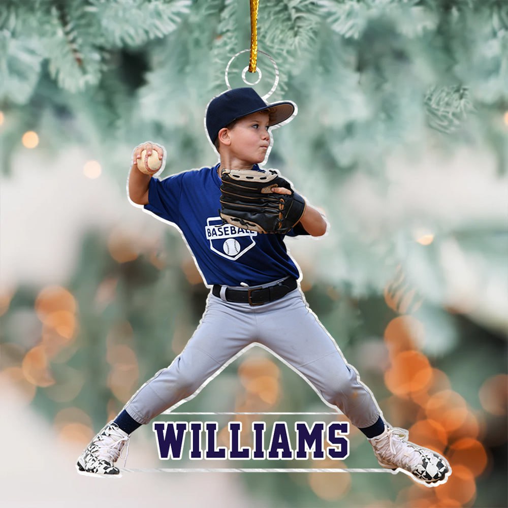Personalized Photo Baseball Gift For Baseball Lover Acrylic Ornament - OR68