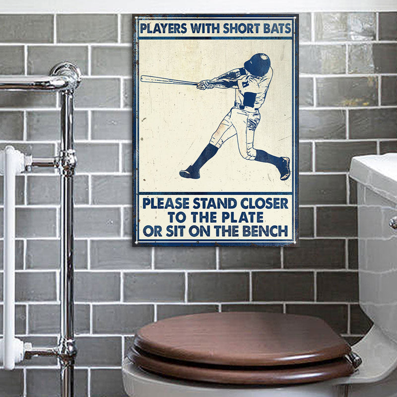 Personalized Baseball Players Short Bats Classic Metal Signs 3