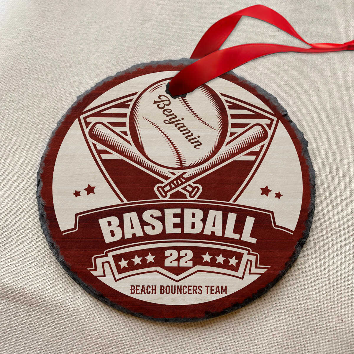 Customized Baseball Lover Keepsake Christmas Sports Gift Acrylic Ornament - OR42
