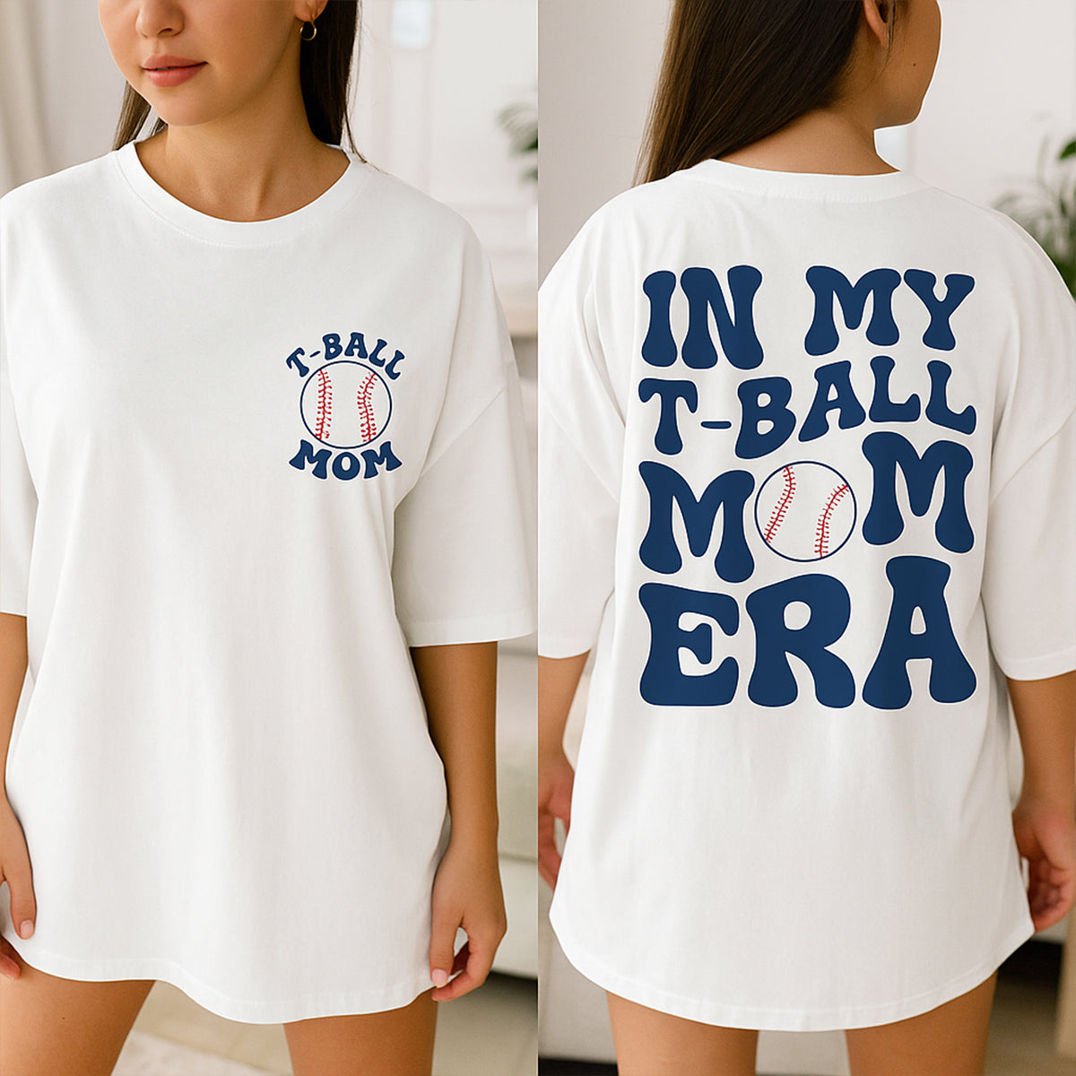 Baseball Mom Shirt Women In My Baseball Mom Era Shirt Graphic Tees Baseball Short Sleeve T-Shirt - TS03