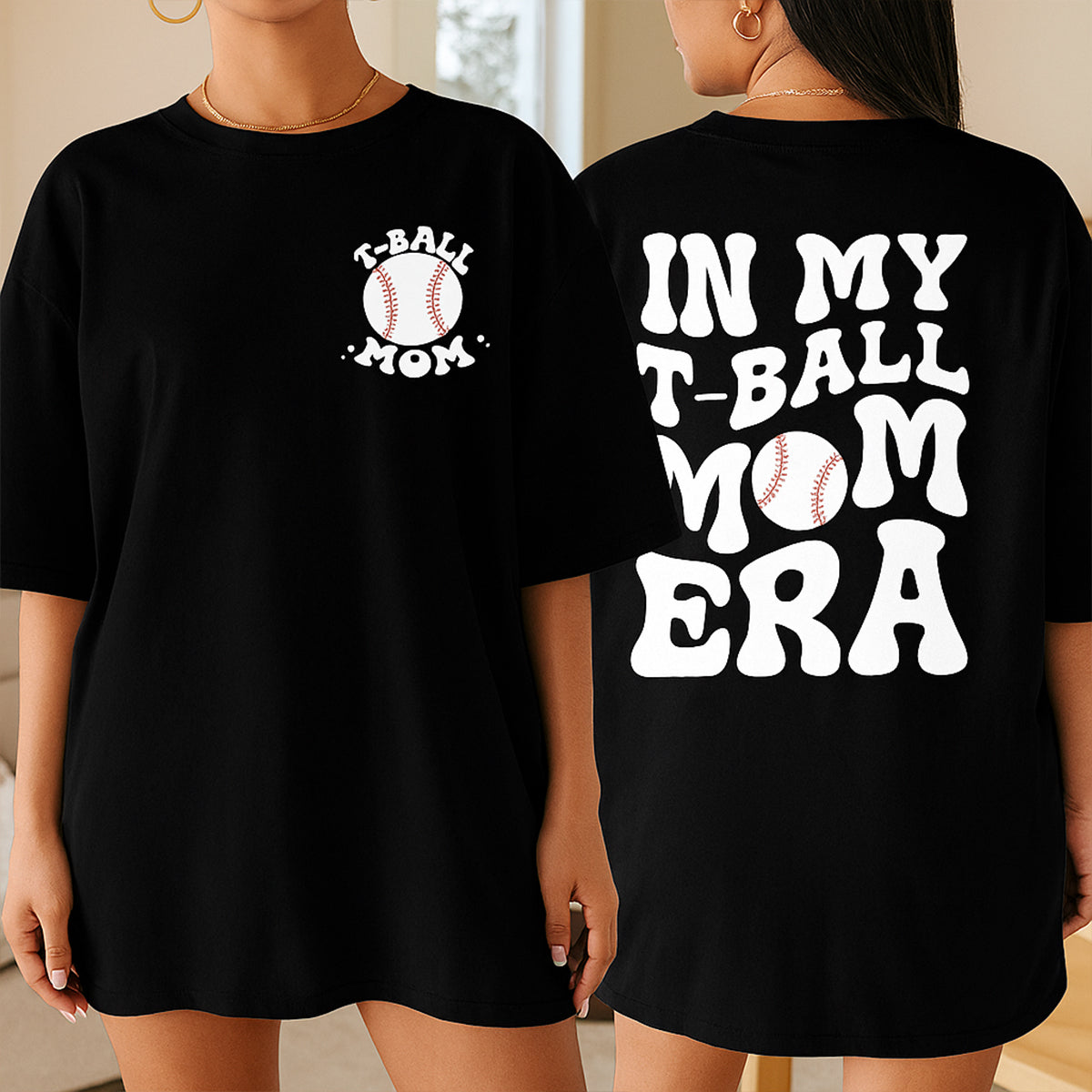 Baseball Mom Shirt Women In My Baseball Mom Era Shirt Graphic Tees Baseball Short Sleeve T-Shirt - TS03 3