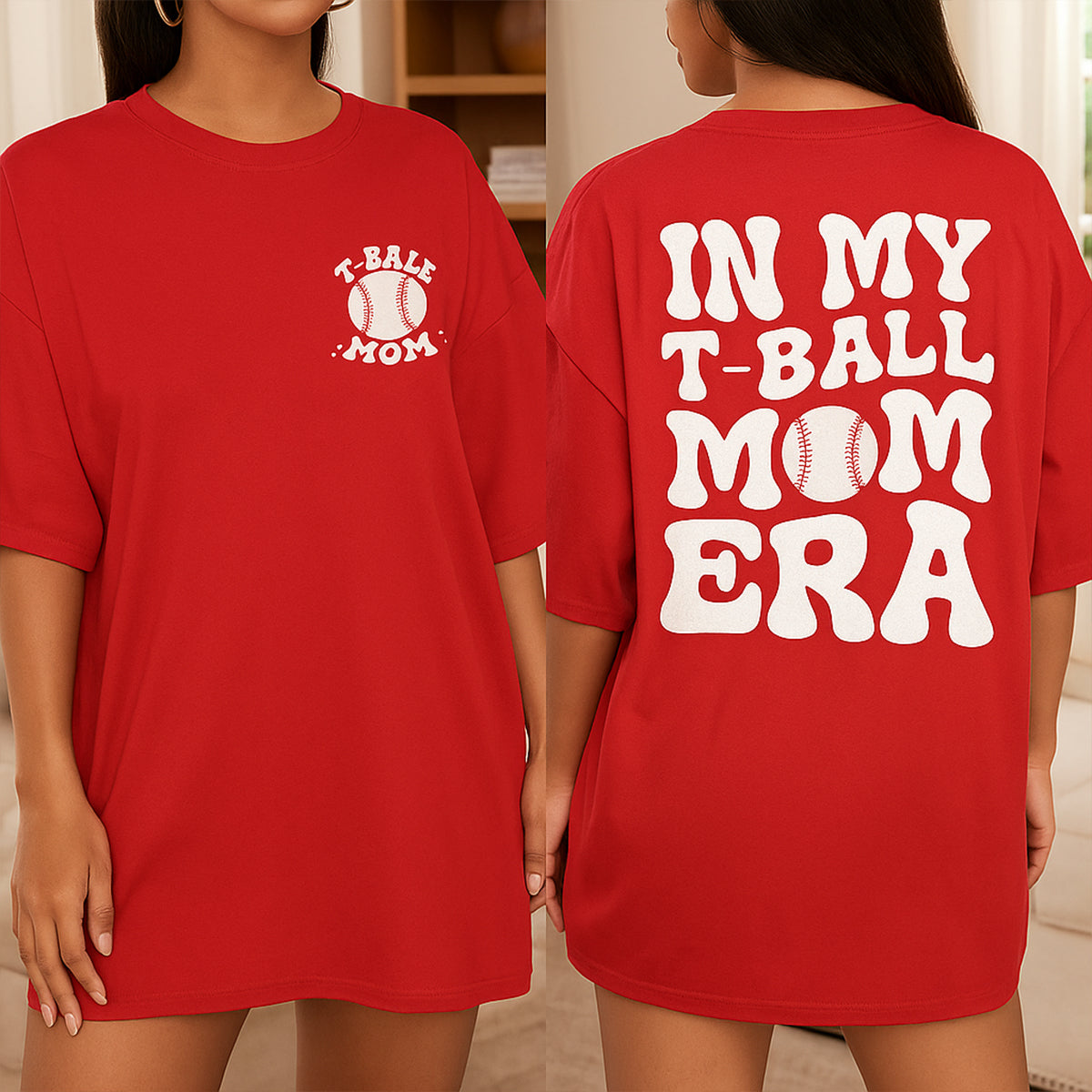 Baseball Mom Shirt Women In My Baseball Mom Era Shirt Graphic Tees Baseball Short Sleeve T-Shirt - TS03 5