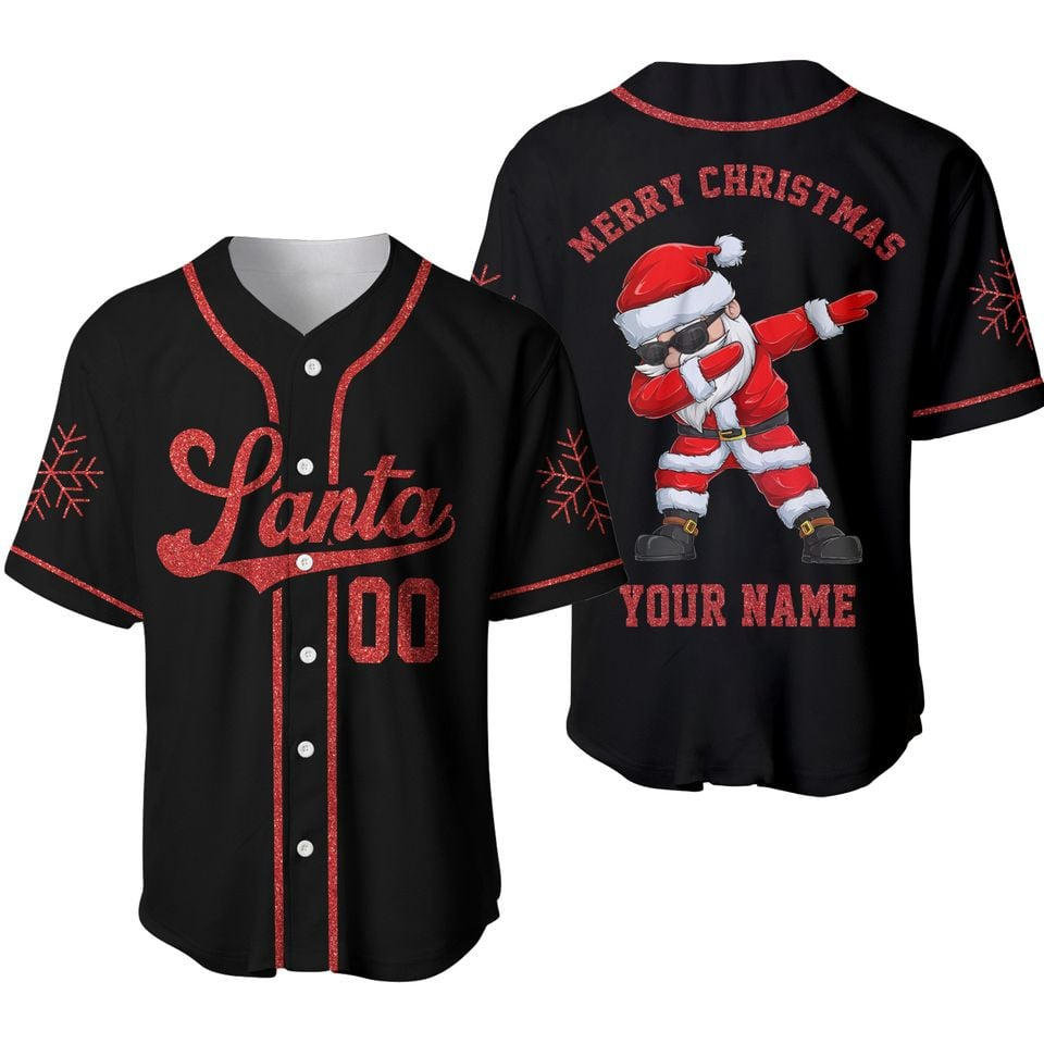 Personalized Santa Claus Christmas Baseball Jersey - JS85
